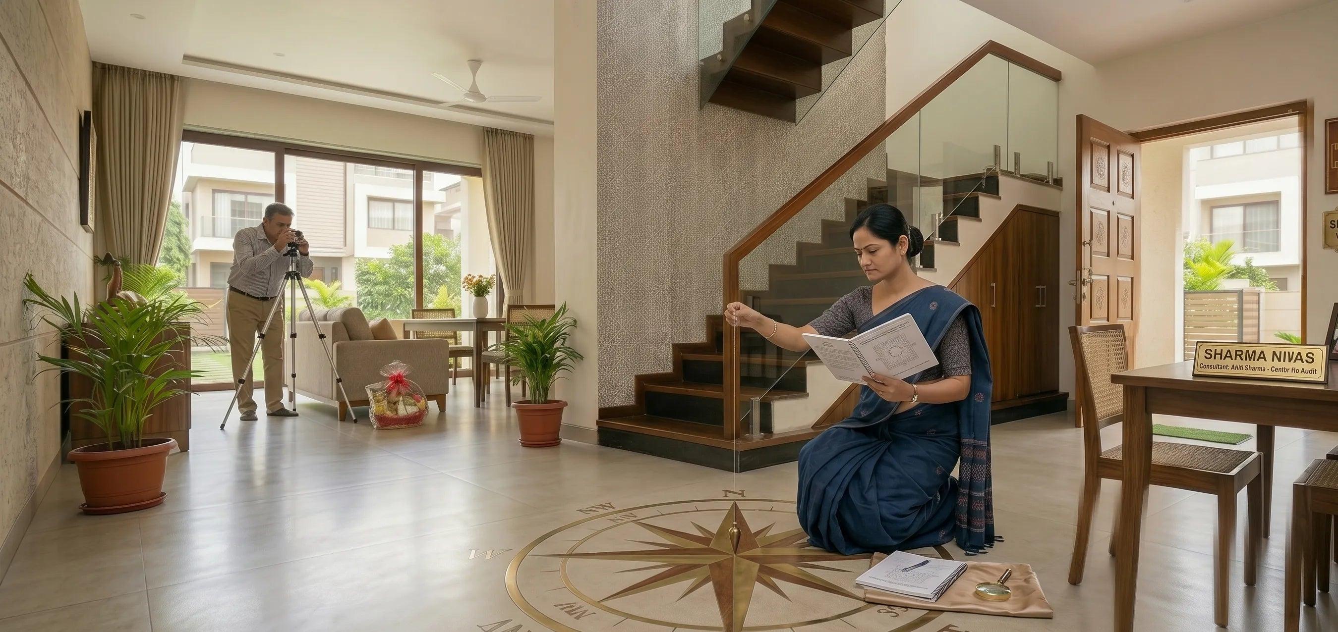 Vastu consultation using a directional compass